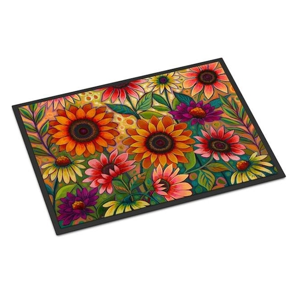 Carolines Treasures PPD3014JMAT 24 x 36 in. Fall Sunflower Surprise Indoor or Outdoor Mat PPD3014JMAT - main